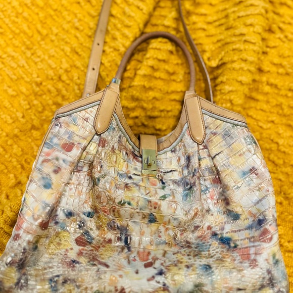 Brahmin Multicolor Crocodile-Embossed Shoulder Bag - Picture 6 of 7